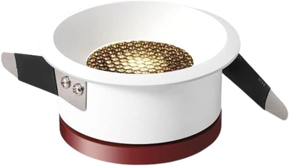 ASerZenith Hexagonal Honeycomb Spotlight Downlight 7W, 12W Baffle Round Trim Recessed Lighting Kit Led Recessed Lighting Ceiling Lights For Living Room Hotel,12W-3500K