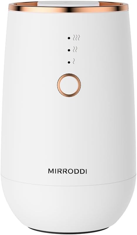 Luxury Waterless Desktop Aromatherapy Diffuser - Portable USB Cup Holder Car Scent Diffuser with 9 Ambient Light, Rechargeable Essential Oils Air Freshener Diffuser for Home (White)