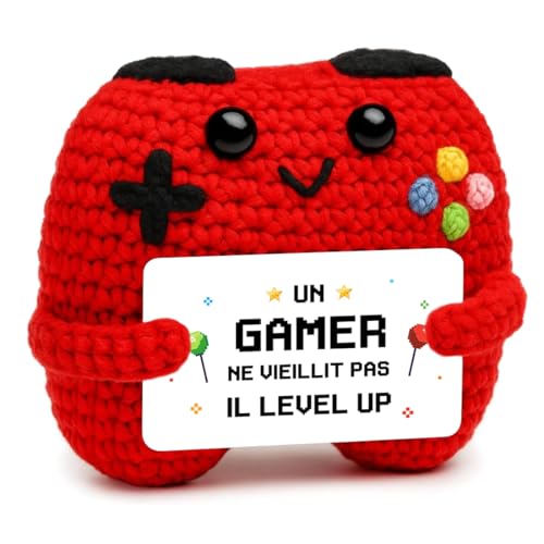 HUKUMA Manette de Jeu au Crochet,Un Geek Ne Vieillit Pas Il...