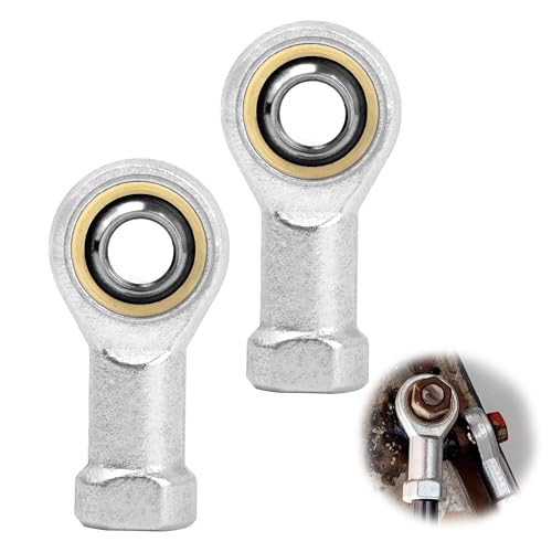 2 Pezzi M8 Cuscinetto Estremità Stelo,M8*1.25 mm Filettatura Femmina Destra,Autolubrificante Cuscinetto a Giunto Sferico,Cuscinetti Testa Snodo per Automotive,Apparecchiature per L'automazione
