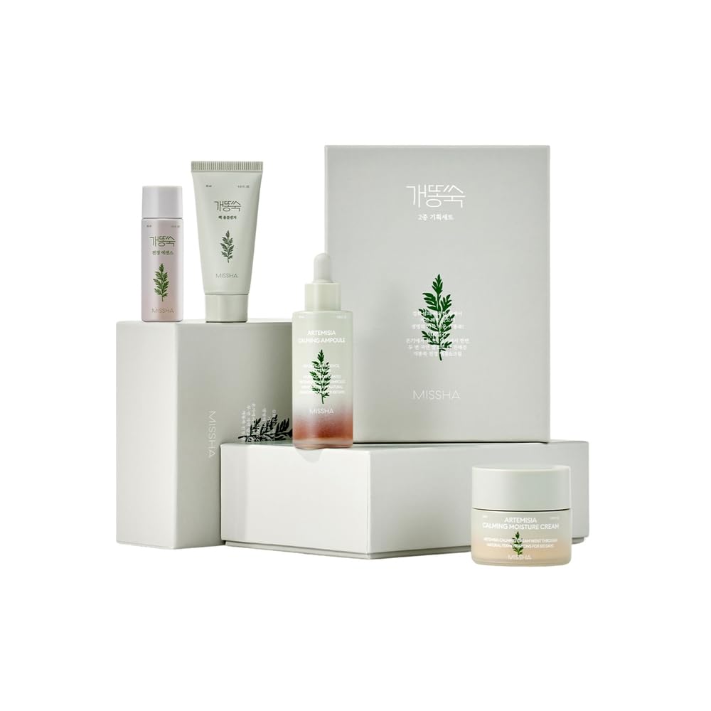 MISSHA Artemisia Annua Özü İçeren Hassas Ciltler İçin Kızarıklık Karşıtı Bakım Seti Artemisia Calming Set