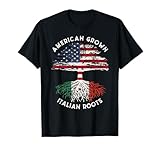 American Grown Italian Roots Family Tree Italy Flag Italian T-Shirt