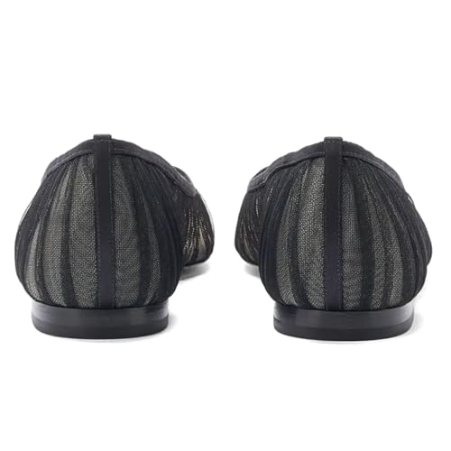 XYD Women Pointed Toe Gauze Mesh Ballerina Flats Comfort Slip on Low Heel Wedding Daily Work Shoes4