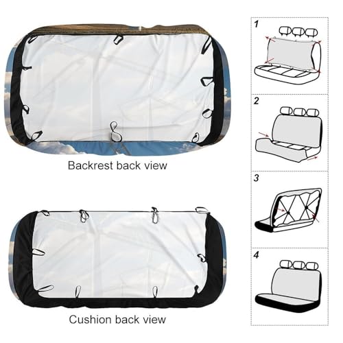 Funda para asiento trasero de coche universal protectora de poliéster 3