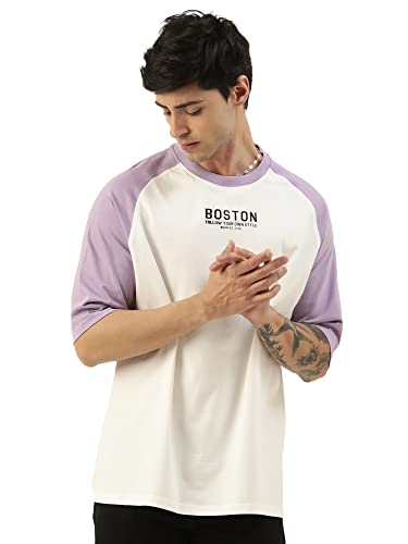 Image of Maniac||Mens||Printed||Round Neck||Raglan||Half Sleeve||Cotton||Oversized||Tshirt