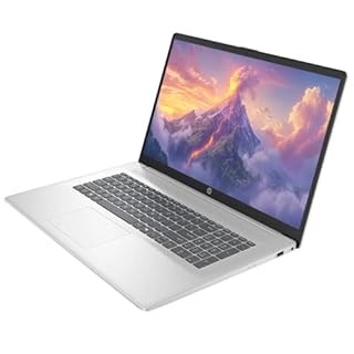 HP 17.3" Touchscreen Laptop Computer, Windows 11 Laptop 32GB RAM 1.5TB Storage (1TB SSD+512GB Docking Station Set), AMD Ryzen 5 7430U, HD+ 1600 x 900 Display, Copilot AI, SageNova Earphones, Silver