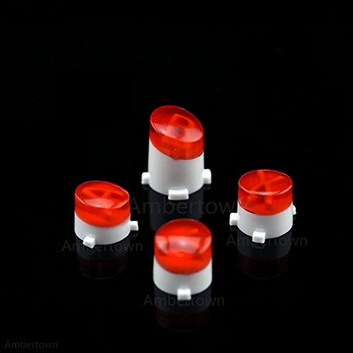 Image of Bullet Buttons ABXY Mod Kit Levers Joystick For Xbox One S Slim Elite Controll Replacement (Clear Red)