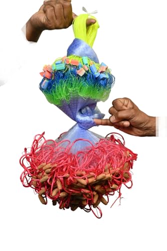 Image of PURKAIT Fishnet Half Finger 18mm GILLNET MUD Sinker, Height 3F, UP Lenght 50F, Down Lenght 90F Fishing Net(MALAI SUTO)