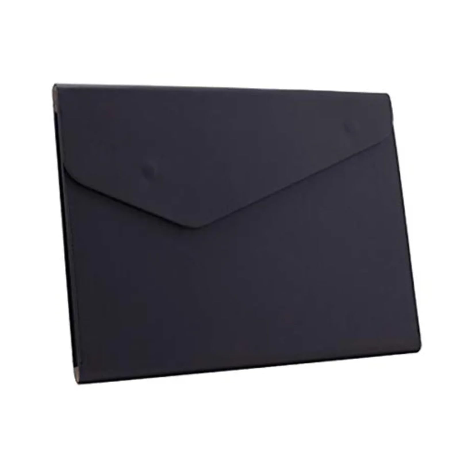 Cartella portadocumenti in pelle PU A4 Portadocumenti Custodia impermeabile for buste con chiusura magnetica invisibile Per Archiviazione Documenti(Black)