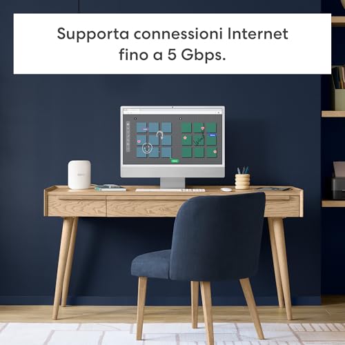 Router Wi-Fi 7 mesh tri-band Amazon  Pro 7 (modello più recente) - Supporta connessioni Internet fino a 5 Gbps, copertura fino a 560 m², confezione da 3 - Powerline - Immagine 4