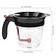 Grease Separator Jug for Sauces, Fat Separator 1000 ml, Double Filtration Grease Separator, One Button Press Release Dispenser, Easy Separation of Fat