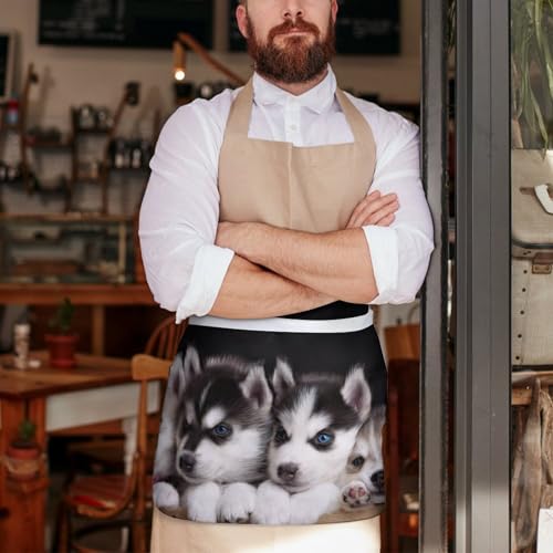 Tablier demi-taille imperméable Husky résistant avec 3 poches
