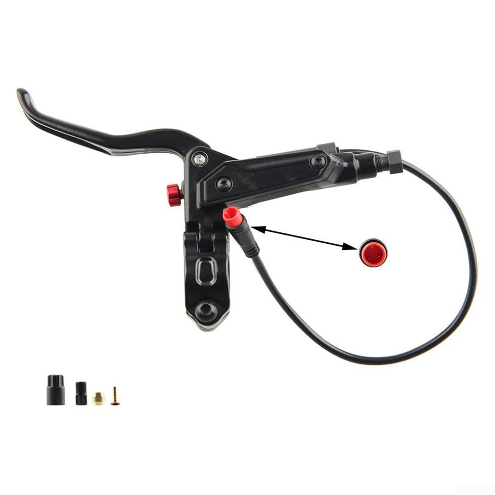High Performance Hydraulic Brake Lever for Ebikes with 2 Pin Waterproof Cable Interface (left)