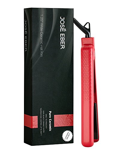 Jose Eber Ceramic Flat Iron, Purple, Dual Voltage (Red)