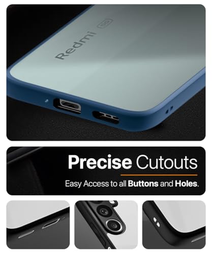 Image of WOW IMAGINE Shockproof Hybrid Back Cover for Redmi Note 14 Pro 5G | Poco X7 5G | Hard Slim fit Back Case | PC & TPU | Clear Transparent Case - Blue