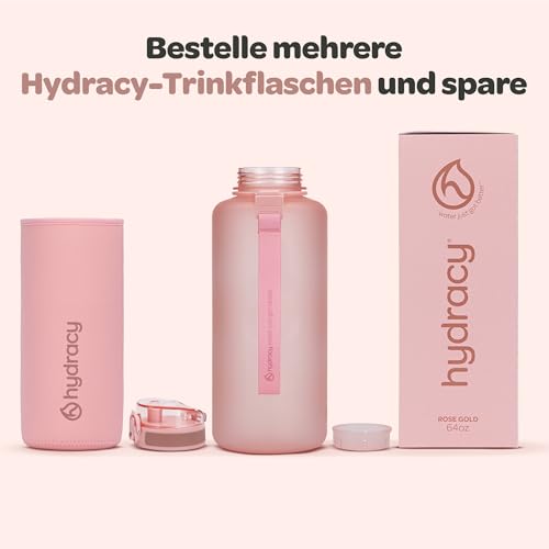 Trinkflasche 2 Liter Hydracy mit Fruchteinsatz und Zeitmarkierung