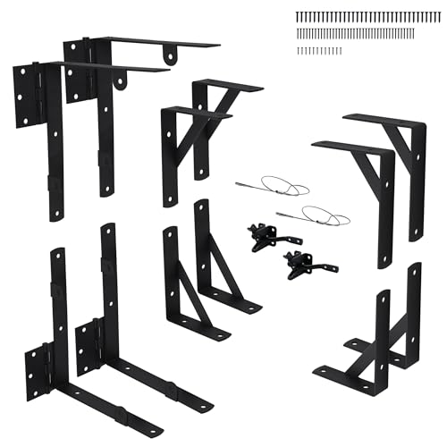 Image of 2 Sets Gate Kit Gate Corner Brace Bracket Heavy Duty Anti Sag Gate Frame Kit with a Self-Locking Gate Latch, Gate Kits for Wooden Fence Garden Wooden Driveway Gates,Shed Doors, Corral Gates