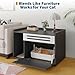 PeacefulHues 31.5 Inch Modern Litter Box Enclosure Cabinet, Concealed Litter Box with Vent Door/Left Side Storage Drawer & Shelf/Small Storage Cabinet/Raised Legs/Top Protectors,for All Kinds of Cats