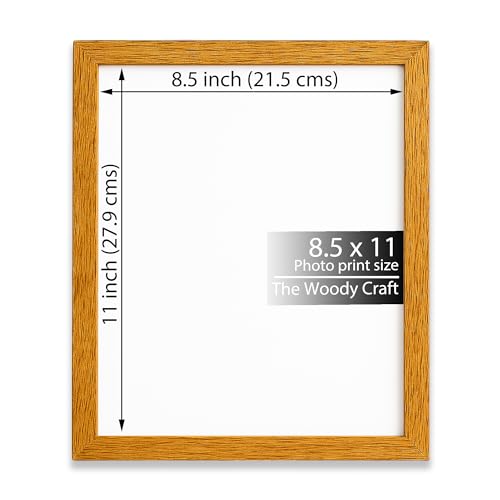 Image of Photo Frame 8.5x11 Letter Size | Orange Photo Frames For Wall Decor | Wall Photo Frames To Energize Decor | Wooden Frame With Lasting Finish | Orange Picture Frames | Birthday Photo Frame