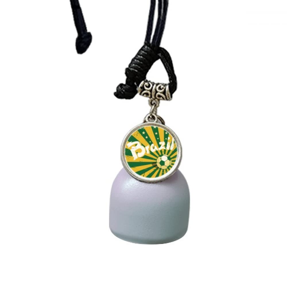 Campana de viento de fútbol de Brasil el regalo colgante ideal para fanáticos del coche