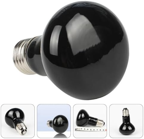 VILLCASE Reptile Black Color for Terrarium with Glass Material Heating Bulb Promotes Vitamin Synthesis — view 7