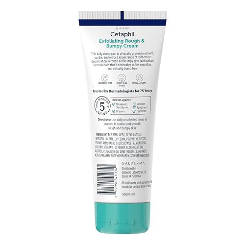 Cetaphil Exfoliating Rough & Bumpy Cream, Lightweight Cream for All Skin Types, 8 oz Tube, 20% Urea, Gently Exfoliates, Refines Skin Texture, Dermatologist Recommended Brand (Pack of 12) - Image 7
