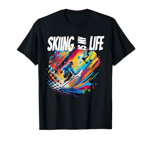 Lustig Apres-Ski Fahren Berg Sonnenbrille Ski-Fahrer Skier T-Shirt