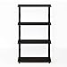 Furinno Turn-N-Tube 4-Tier Multipurpose Shelf Display Rack, Classic Tubes, Espresso/Black