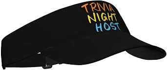 Trivia Night Host Sun Defense Adult Protection Visor8 Black