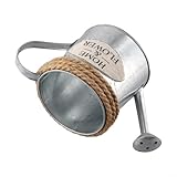 Honseadek Retro-Gießkanne aus Eisen, Gartendekoration, Metall-Blumenvase, Vintage-Pflanzgefäß, kompakter Wassereimer für Zuhause, Garten, Ornament, künstliche Blumenbehälter (Poster)