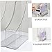 Uonlytech 2Pcs Transparent File Organizer Rack Desktop Book Holder for Office School and Home Use Design for Documents and Stationery Storage