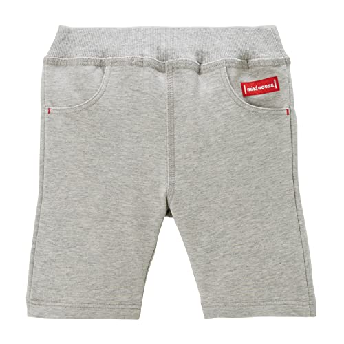 Miki House 10-3126-573 Pants, 6/4 Length, Plain, Logo Pants, Boys, Girls, Baby, Kids, Children's Clothes, Sustainable, gray, 110 cm