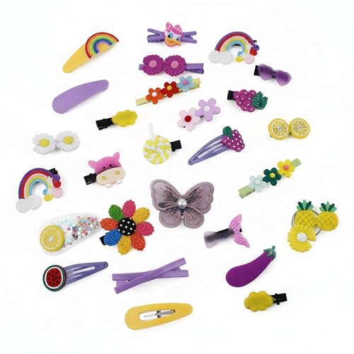 Set de 4 pinzas de silicón para niña multicolor miniatura 3