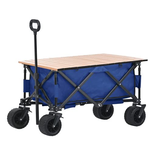 Amazon.co.jp: BTM キャリーワゴン 折りたたみ テーブル付き 自立可