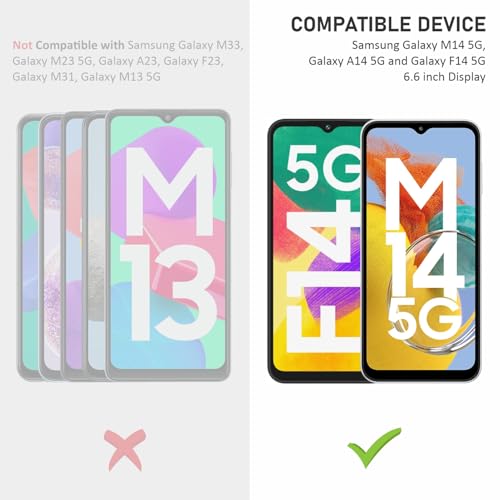 Image of SupCares Privacy Tempered Glass for Samsung Galaxy A14, Galaxy M14 and Galaxy F14 (6.6 Inch) With Installation Kit | Military-Grade Gorilla Screen Protector | Edge to Edge Coverage | Black