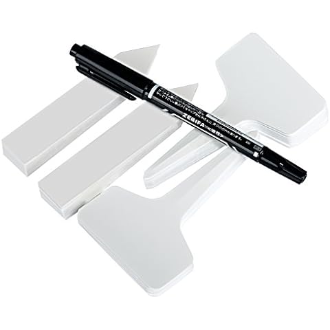 GWHOLE 100 Piezas Planta Etiquetas de Plástico + Rotulador Cover