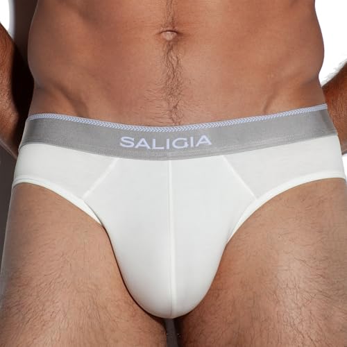SALIGIA Retro Classic Men's Briefs - Premium Cotton Men's Underwear Pack with Breathable and Supportive Double-Layered Pouch4