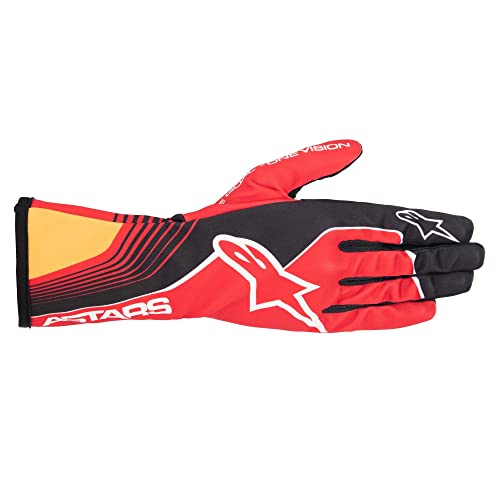 Gants Alpinestars Tech 1K Race V2 Future karting rouge noir et orange