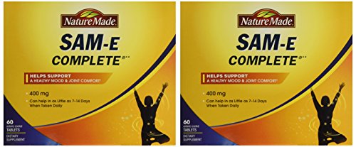 Nature Made SAM-e Complete 400 mg - 2 Boxes, 60 Enteric Tablets Each Nature Made SAM-e Complete 400 mg - 2 Boxes, 60 Enteric Tablets Each