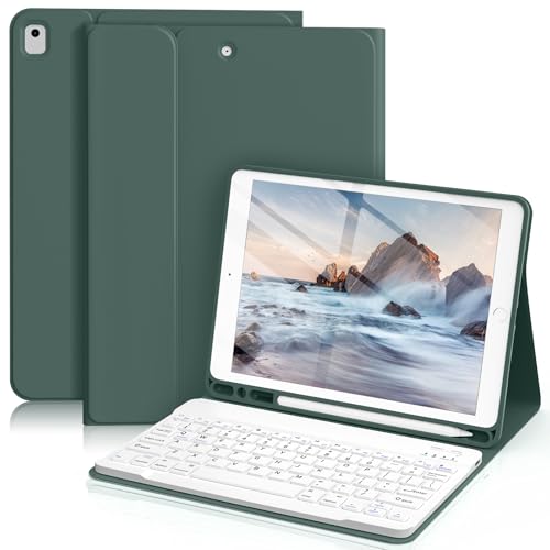 Lsmmpoba iPad 9/8/7pP[X L[{[ht 10.2C`p O\ȓ܂胏CXBluetoothL[{[hJo[ yVz_[ iPad Air 3/iPad Pro 10.5C`p (_[