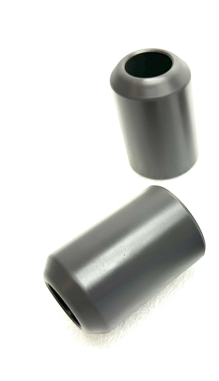 Bung King Replacement Delrin Crash Bar Slider END Without Bolt, GREY, 2.0", Set of 2, Smooth
