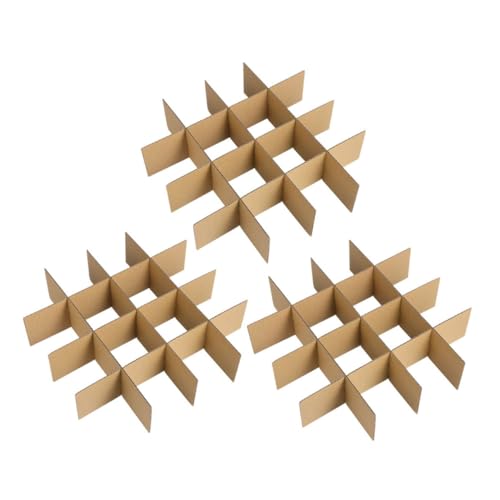 SOLUSTRE 18 piezas Separadores para Cajas de Cartón Divisores de Vidrio para Embalaje de Mudanzas Protección para Envíos Tabiques de Cartón Resistentes para Organizar y Proteger Objetos