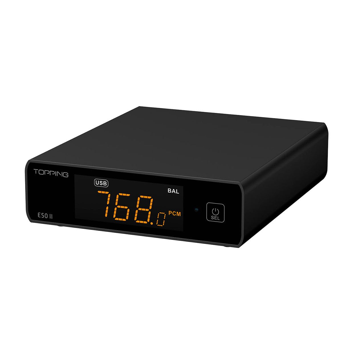 Topping E50II DAC Kompakter Hi-Res Audio-Desktop mit AK4497S, DSD512, PEQ 10-Bands und Bluetooth LDAC für Kopfhörer und Lautsprecher, Schwarz