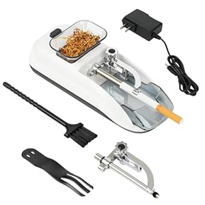 Electric Cigarette Rolling Machine, Portable Tobacco Injector Machine can Grind Filled with Herb, Tobacco, etc Suitable for Cigarette Tubes and Rolling Papers