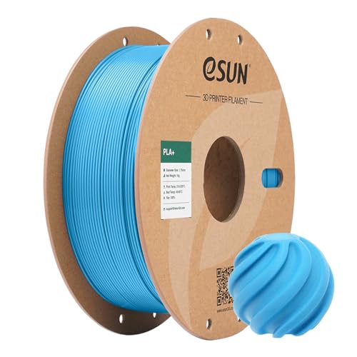 Image of eSUN PLA+ Filament 1.75mm, 3D Printer Filament PLA Plus, Dimensional Accuracy + /- 0.03mm, 1KG Spool (2.2 LBS) 3D Printing Filament for 3D Printers, Space Blue