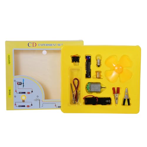 Image of CD Experiment Set Science Kit for Kids, STEM Kit, Electric Circuit Kit for Students with Motor Fan Toy, DIY Science Kit for Students | School Project Gift | Pack of 1