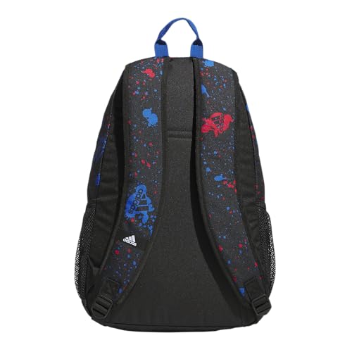Image of adidas Foundation Backpack, Splatter Black /Bright Royal Blue, OSFA