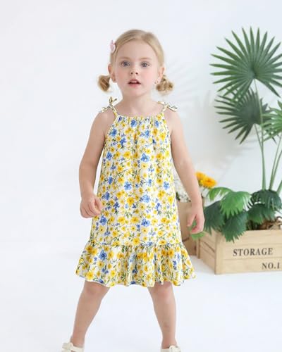 Image of Weebaby Baby Clothes Girl Toddler Summer Outfits Infant Casual Sleeveless Halter Ruffle Tank Cute Short Set Baby Clothing