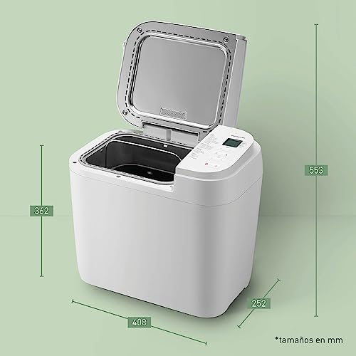 Panasonic SD-B2510WXE Panificadora Automática, 850W, Sensor de Temperatura, Temporizador Digital 13H, 25 Programas, Blanco - imagen 9