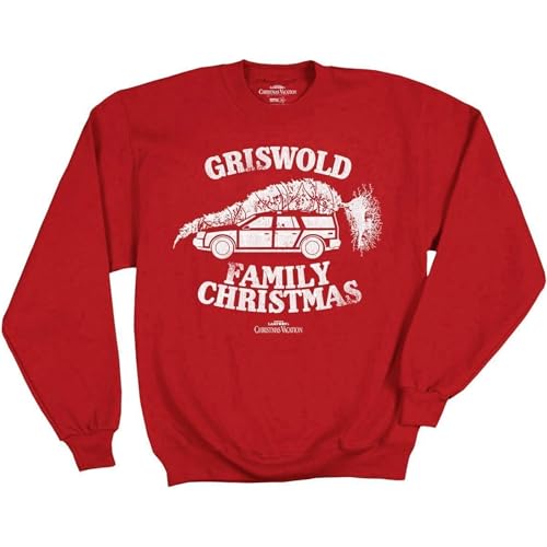 Ripple Junction National Lampoons Christmas Vacation Griswold Family Xmas Adult Sweatshirt Medium Red